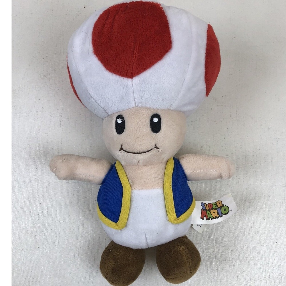 Super Mario Toad Plush Toy Stuffed Animal Nintendo Collectible 12 inch‎ Cuddly